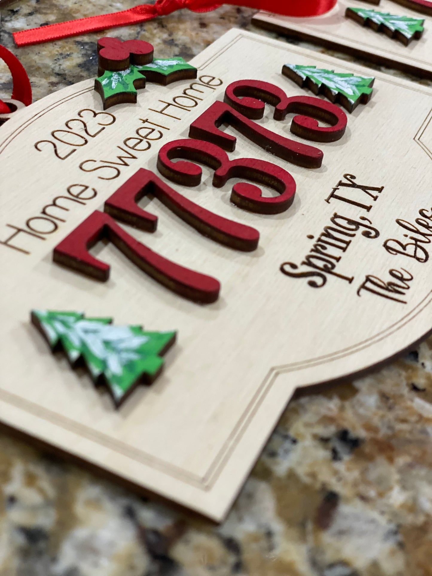 2025 Custom Zip Code Ornament - Personalized Location Keepsake - Hometown Christmas Decoration